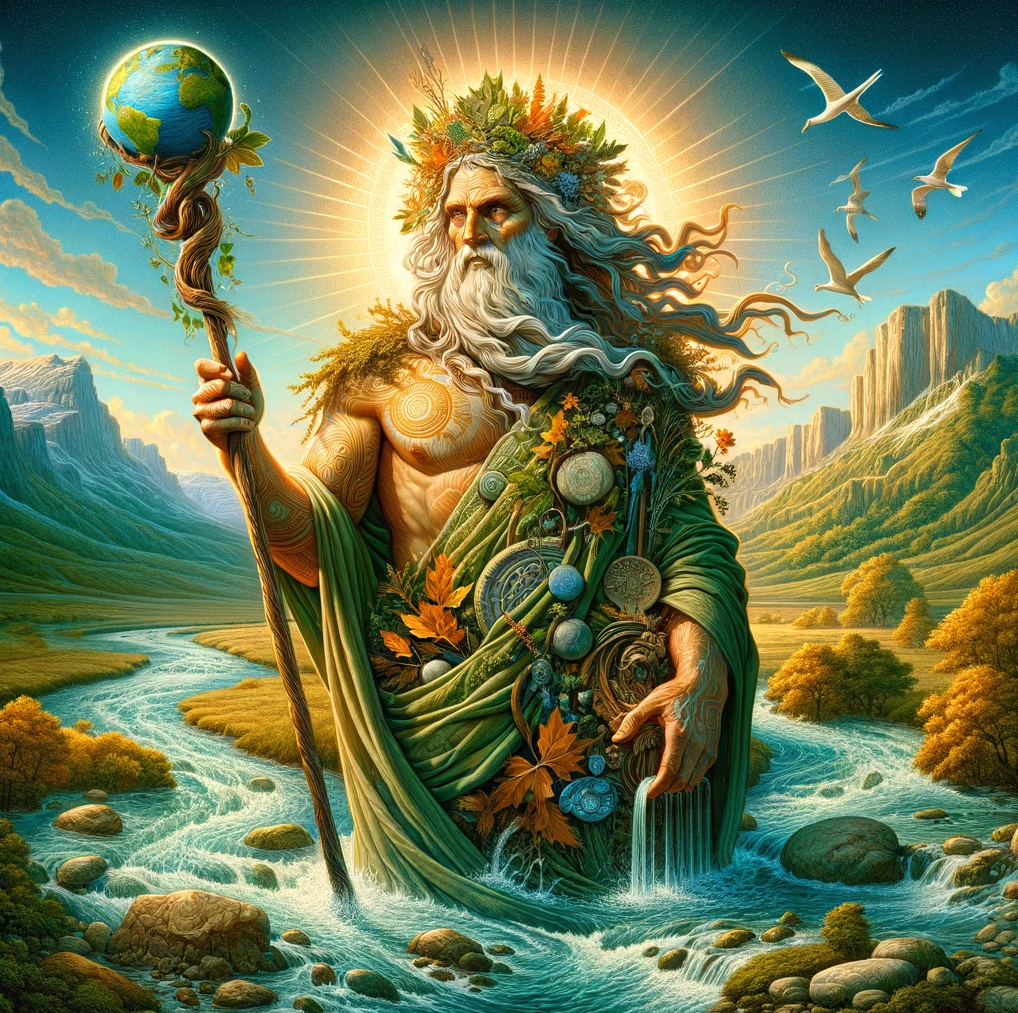 The image of the ancient god Eridanos has been created, showcasing his majesty and deep connection to the natural world as the guardian of the San Antonio River.